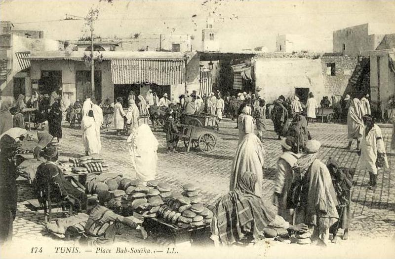 TUNISIE - TUNIS - Place Bab-Souïka - Marché