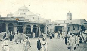 Tunis - place Bab Souika - écrite 1915 - Tunisie