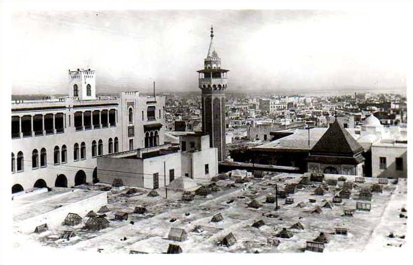 AFRIQUE. TUNISIE. TUNIS. Vue sur Le Minaret de Sidi Ben Arous.