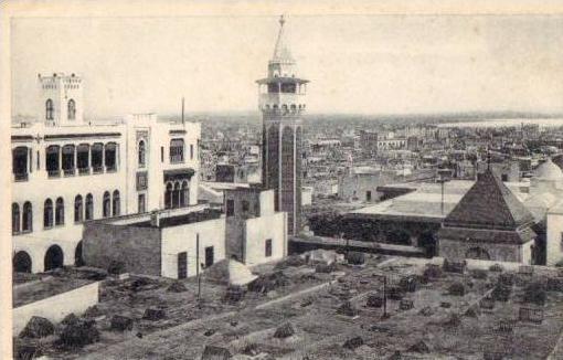 CPA TUNIS vue générale et le minaret de Sidi Ben Arous