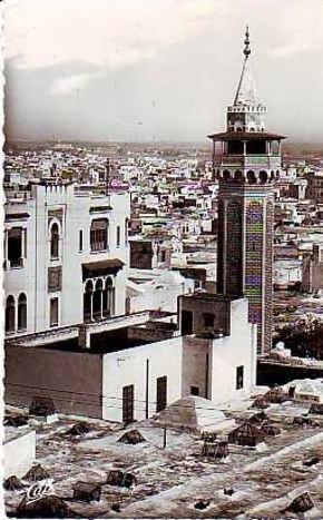 Tunisie - RF439 - Tunis - Le minaret de la mosquée Sidi Ben Arous - Semi moderne petit format - état