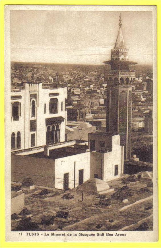 -Tunis-cpa-Le Minaret Mosquée de Sidi ben Arous-