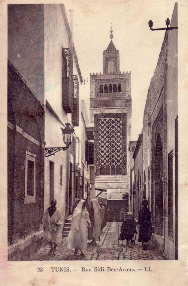 TUNIS, RUE SIDI-BEN-AROUS, L.L, ANIMATION