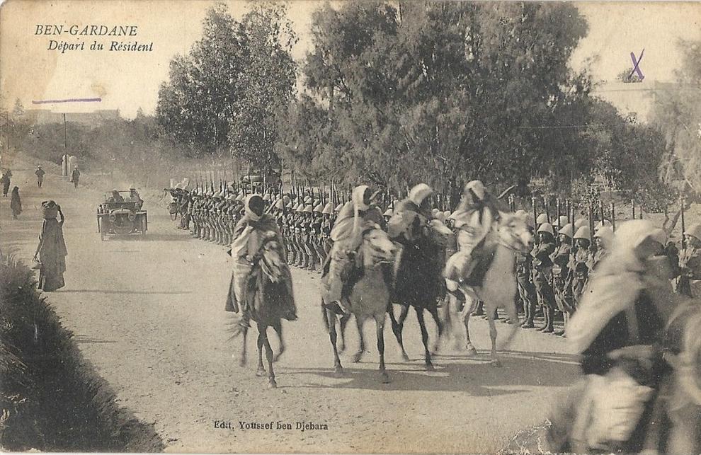 ben-gardane départ du résident pendant la guerre de 1914 (tunisie)