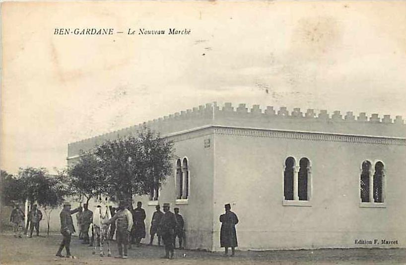 tunisie -ref A56- ben gardane - le nouveau marché -carte bon etat -