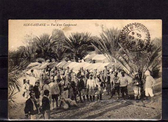 TUNISIE Campagne, Ben Gardane, Camp, Militaires, Légion?, Colonial, ed ?, 1916