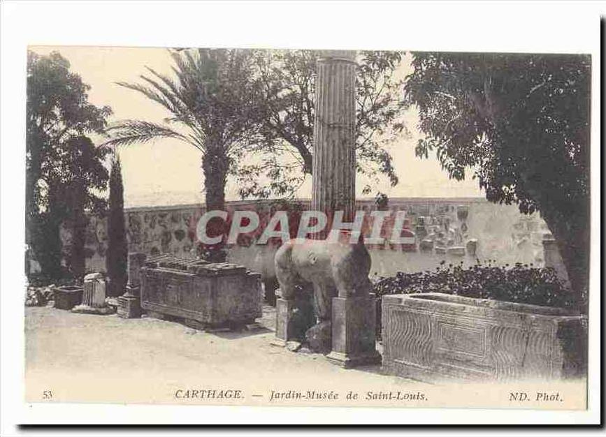 Tunisie Carthage CPA jardin Musee de Saint Louis