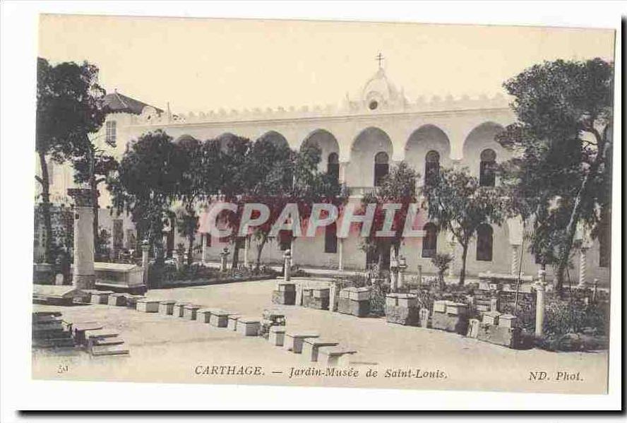 Tunisie Carthage CPA jardin Musee de Saint Louis