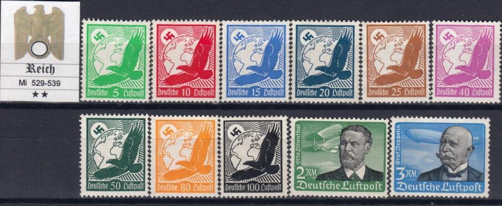 GERMANY - DEUTSCHES REICH - Mi 529-539 - Kv 750 Euro - LUXUS POSTFRISCH - MNH**