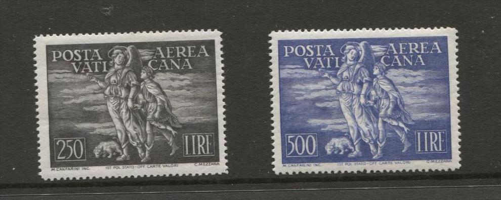 Vaticano Aero Airmail 1948 Mich. 147-148 Cat 700  ** MNH