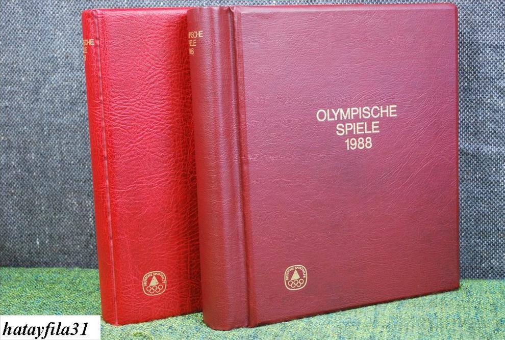 Olympische Spiele 1988 Abo Sammlung in 2 Vd. Alben ( S - 214 )