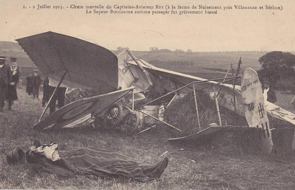 Capitaine Aviateur Rey - De l´accident aux obsèques cartes numérotées de 1 à 10