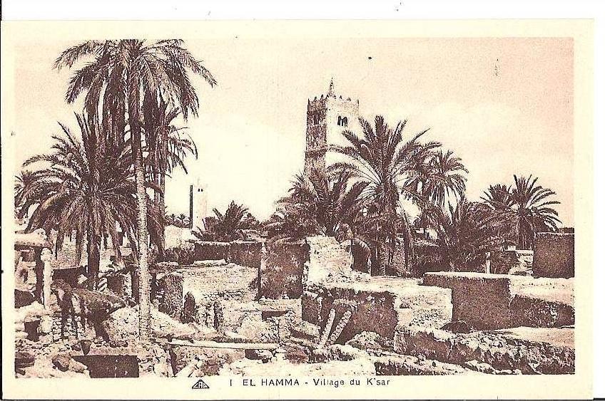 TUNISIE - EL HAMMA - Village du ksar.