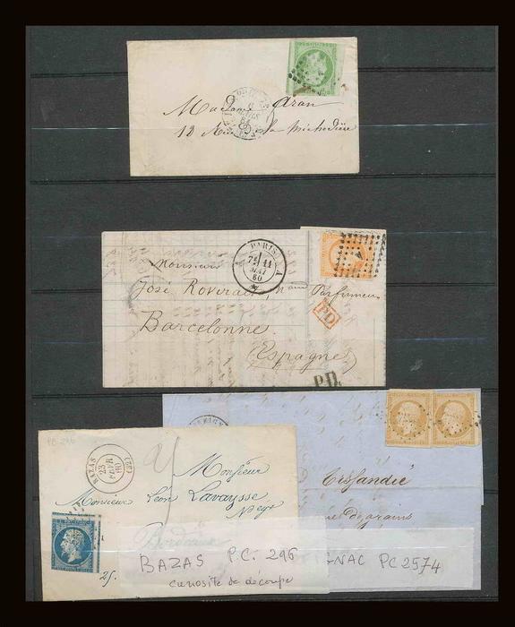 Mise à prix 1 euro - FRANCE - lot de lettres classique napoleon DONT N° 12 SEUL SUR LETTRE