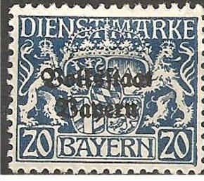 FI4907 ALTDEUTSCHLAND - BAYERN 1919 DIENSTMARKE 