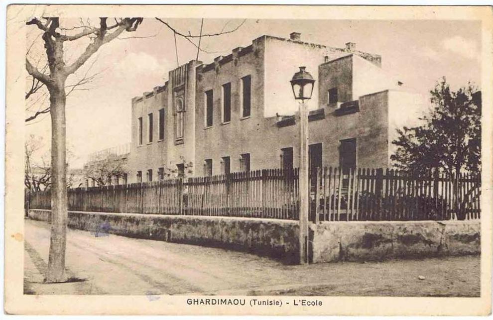 1939 - GHARDIMAOU - L'Ecole- SUPERBE CPSM