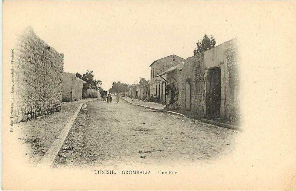 Tunisie grombalia , une rue