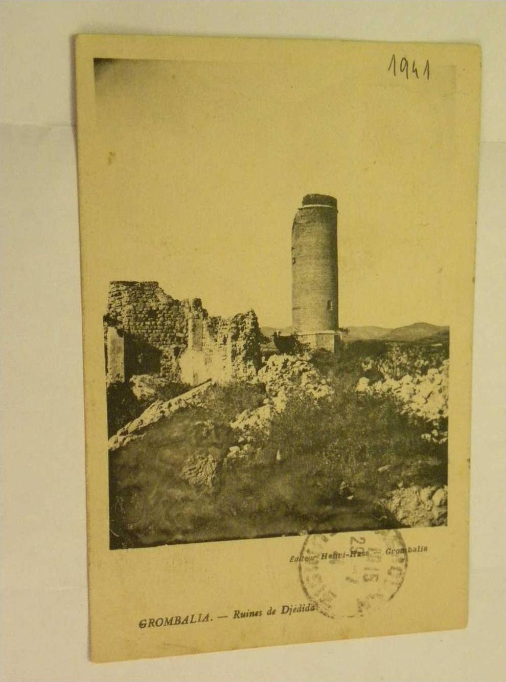Carte Postale Ancienne GROMBALIA Ruines de DJEDIDA