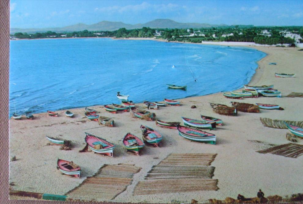 Le Golf de Hammamet- Les bateaux de pêche. Cpsm en bon état.