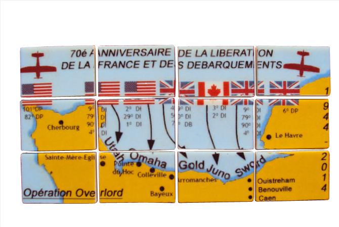 Série complète 12 fèves des rois 70e anniversaire du débarquement