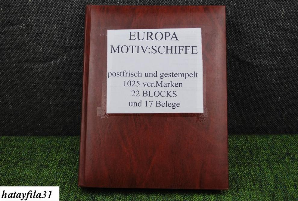 EUROPA MOTIV - SCHIFFE **Postfrisch und Gestempelte Sammlung in Alben ( S - 217 )