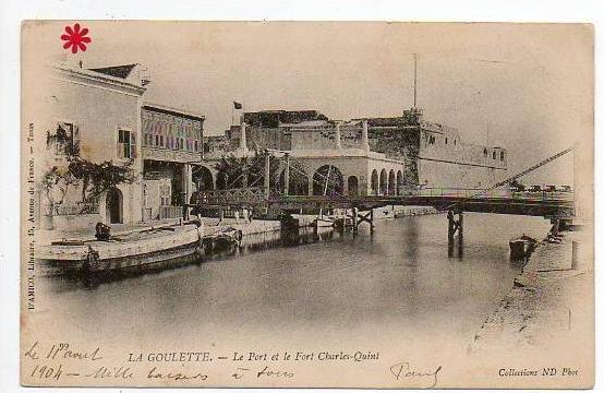 TUNISIE-LA GOULETTE-Le Port et le Fort Charles-Quint------------ bateaux