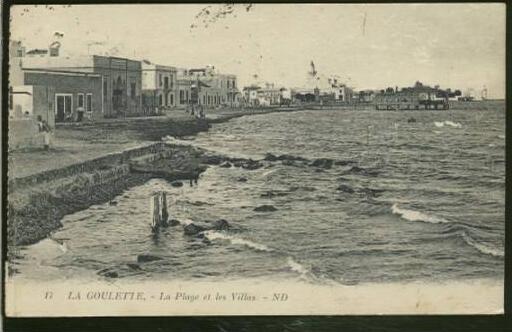 TUNISIE LA GOULETTE / La plage et les villas