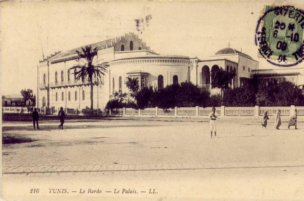 TUNISIE TUNIS LE BARDO LE PALAIS EN 1908