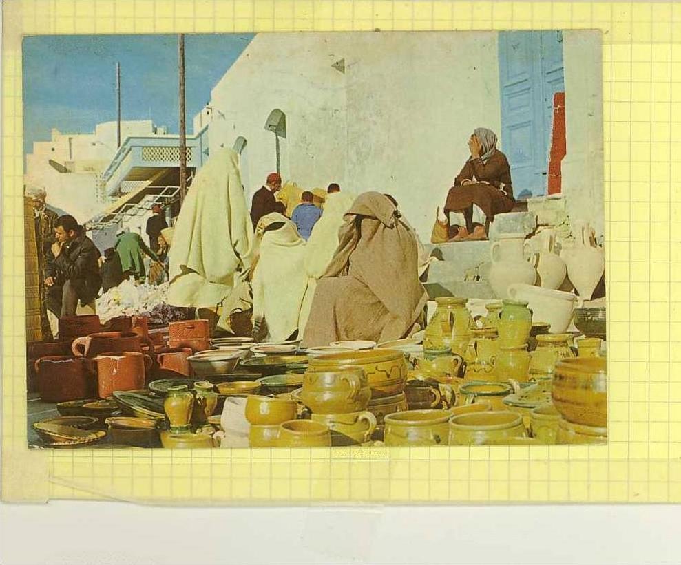 Tunisie - Mahdia - Le Marché - CPM 1977 - Timbre poisson - Ed Carthage sans N°