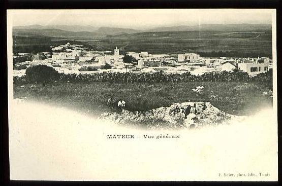 MATEUR - Vue générale - (plan animé) - CP précurseur, vers 1900, dos non divisé.