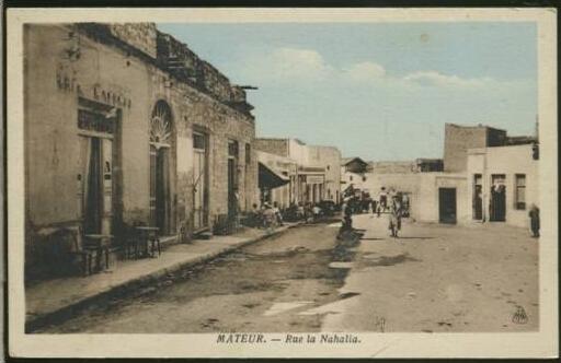 TUNISIE MATEUR / Rue la nahalia / CARTE COLOREE