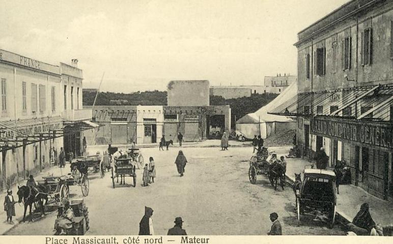 Tunisie - Mateur - Place - Café de France