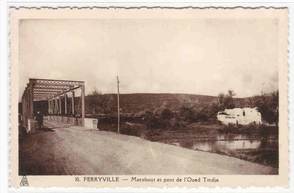 Marabout et Pont de l'Oued Tmdja Bridge Ferryville Menzel Bourguiba Tunisia postcard